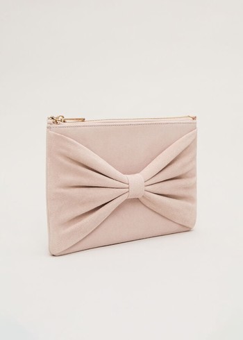 Phase Eight Oversized Bow Bags Cream Australia | QS3549826